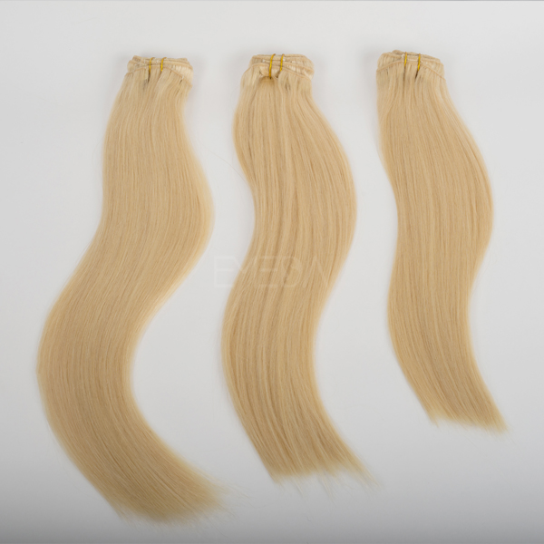 Indian virgin cllip in blonde straight hair extension CX040